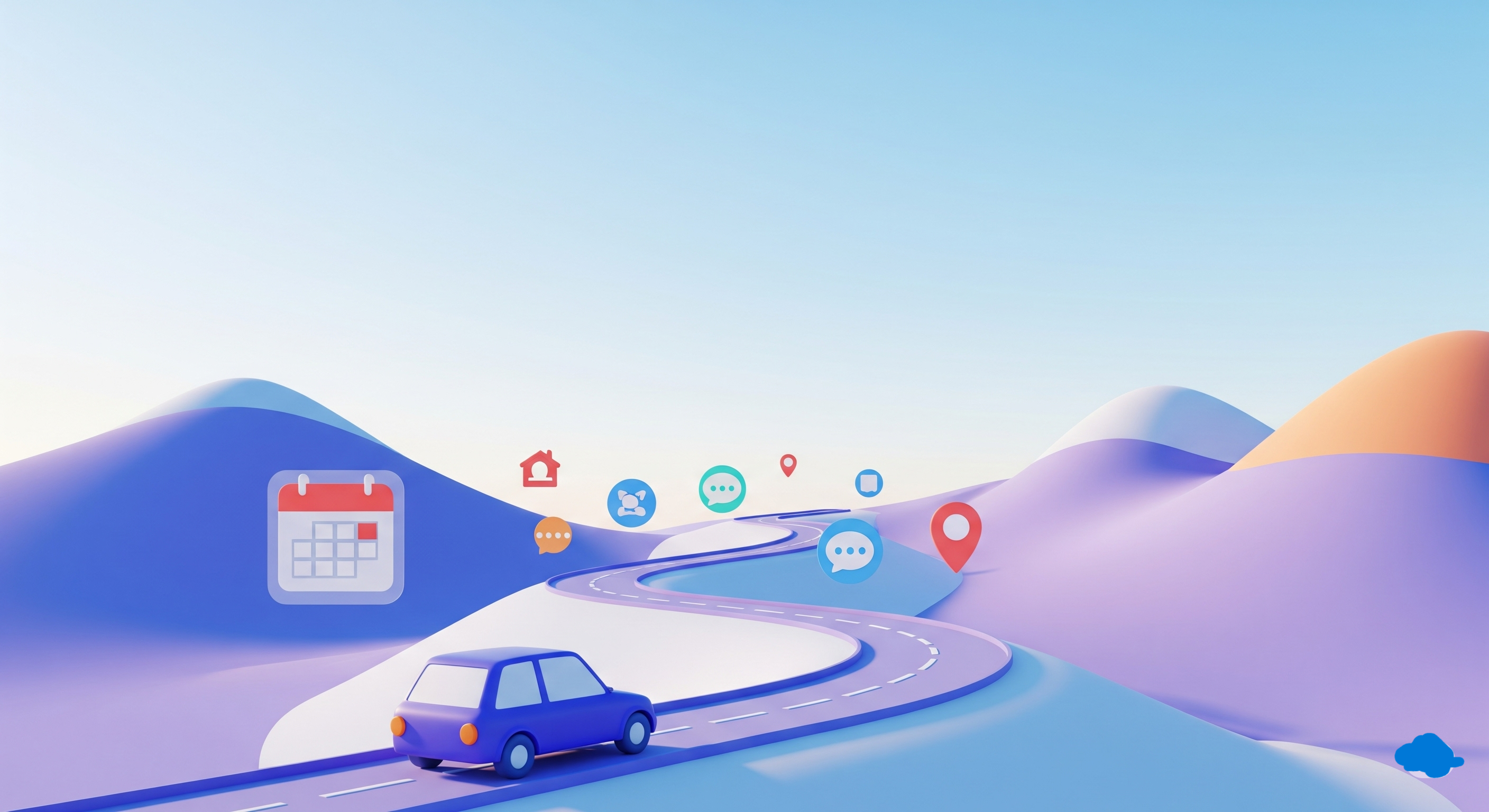 Route agréable pour un covoiturage